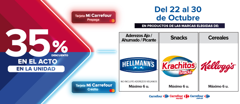 35% de descuento en productos de marcas seleccionadas